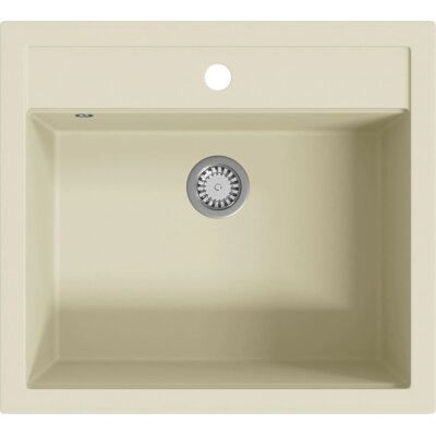 vidaXL Granit Küchenspüle Einzelnkorb Beige - Küchenarmatur vidaXL Granit Küchenspüle Einzelnkorb Beige - Küchenarmatur
