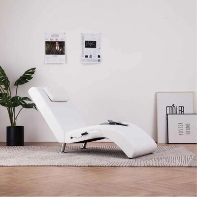 MAISONCHIC Massage Ligstoel - Wit - Massage Reclininer MAISONCHIC Massage Ligstoel - Wit - Massage Reclininer