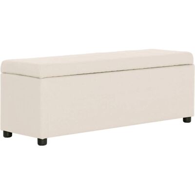 VidaXL Binnenbank met Opbergruimte - 116cm Creme VidaXL Binnenbank met Opbergruimte - 116cm Creme