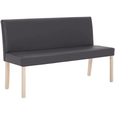 vidaXL 139,5 cm graues Kunstlederbank - Bank vidaXL 139,5 cm graues Kunstlederbank - Bank
