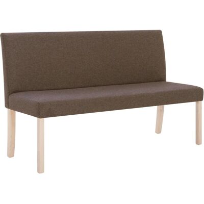 vidaXL 139,5 cm Bruine Polyester Bank - Meubelen vidaXL 139,5 cm Bruine Polyester Bank - Meubelen
