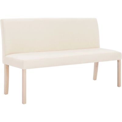 vidaXL 139,5 cm Cremeweiß Polyester Innenbank - Möbel vidaXL 139,5 cm Cremeweiß Polyester Innenbank - Möbel