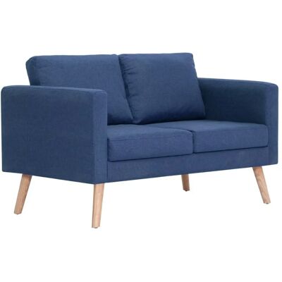 VidaXL 281355 Blå 2-personers Sofa - Møbler VidaXL 281355 Blå 2-personers Sofa - Møbler
