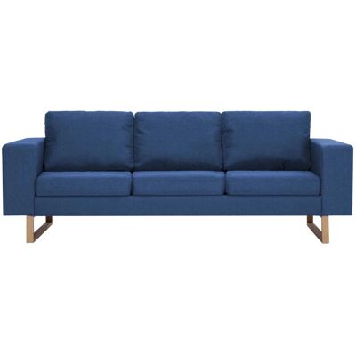 Canapé 3 places vidaXL - Bleu - Mobilier de Salon - Publicité Canapé 3 places vidaXL - Bleu - Mobilier de Salon - Publicité
