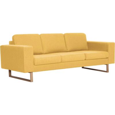 vidaXL 949196 3-personers Gul Sofa - Møbler vidaXL 949196 3-personers Gul Sofa - Møbler
