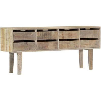 vidaXL Mangoholz Sideboard - 8 Schubladen - 140x30x60cm - Braun - Kommode vidaXL Mangoholz Sideboard - 8 Schubladen - 140x30x60cm - Braun - Kommode