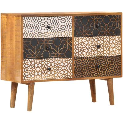 vidaXL Mangoholz Sideboard - 90x30x70cm - Braun - Sideboard vidaXL Mangoholz Sideboard - 90x30x70cm - Braun - Sideboard