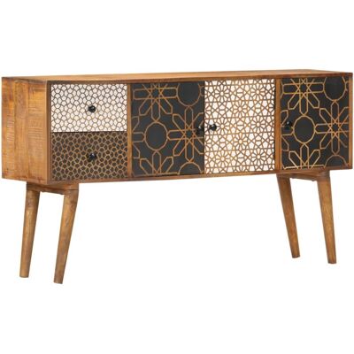 vidaXL Mangoholz Sideboard - 130x30x70cm - Braun - Sideboard vidaXL Mangoholz Sideboard - 130x30x70cm - Braun - Sideboard