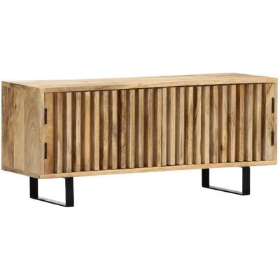vidaXL Meuble TV en bois de mangue - 90x30x40 cm - Centre multimédia - Publicité vidaXL Meuble TV en bois de mangue - 90x30x40 cm - Centre multimédia - Publicité