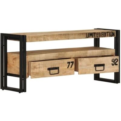 vidaXL Massives Mangoholz TV-Schrank - 100x30x45 cm - Stabil Medienzentrum vidaXL Massives Mangoholz TV-Schrank - 100x30x45 cm - Stabil Medienzentrum