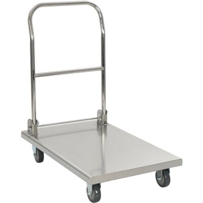 vidaXL Alustava vaunu Hopea Ruostumaton teräs Kuljetus kärryt - Platform Wagon vidaXL Alustava vaunu Hopea Ruostumaton teräs Kuljetus kärryt - Platform Wagon