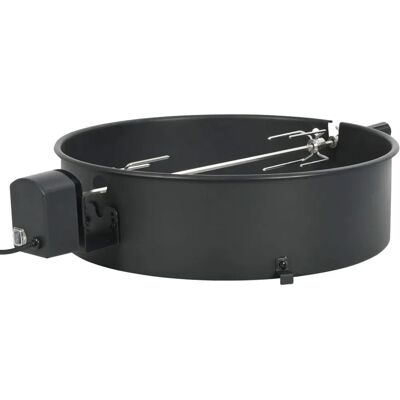 vidaXL Set di anello rotisserie BBQ 57 cm Nero - Rosticcere vidaXL Set di anello rotisserie BBQ 57 cm Nero - Rosticcere