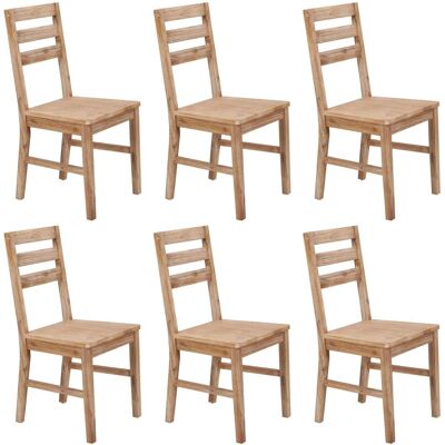 vidaXL 6x Massivholz Akazien Esszimmerstühle Küche Wohnzimmer Möbel Sitz vidaXL 6x Massivholz Akazien Esszimmerstühle Küche Wohnzimmer Möbel Sitz