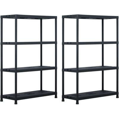 vidaXL - vidaXL107710 - Schwarz - 90x40x138 cm - Lagerregal vidaXL - vidaXL107710 - Schwarz - 90x40x138 cm - Lagerregal