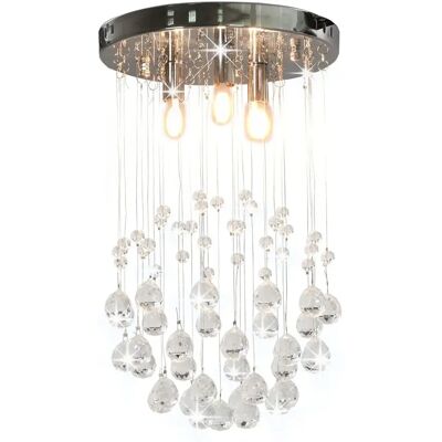 vidaXL Silber Kristallperlen Deckenleuchte - Deckenlampe vidaXL Silber Kristallperlen Deckenleuchte - Deckenlampe