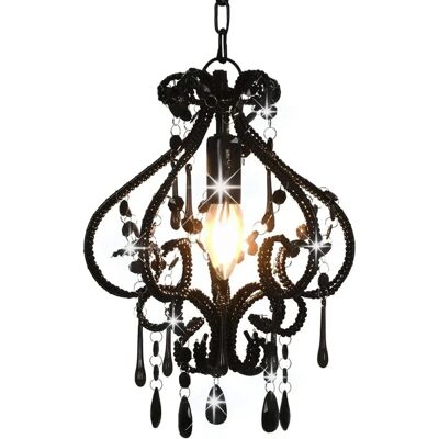 vidaXL Schwarzes Bead-Rund-E14-Deckenlampe - Deckenleuchte vidaXL Schwarzes Bead-Rund-E14-Deckenlampe - Deckenleuchte