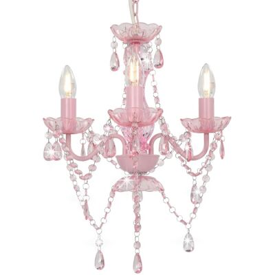 vidaXL Pinke Perlen-Kronleuchter - Wohnzimmerlampe vidaXL Pinke Perlen-Kronleuchter - Wohnzimmerlampe