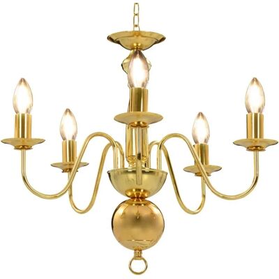 vidaXL Gouden Kronenkroon 5xE14 - Plafondlamp vidaXL Gouden Kronenkroon 5xE14 - Plafondlamp