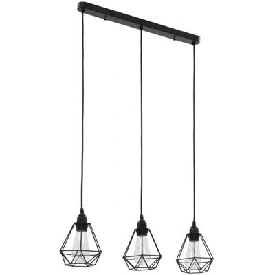 vidaXL plafondlamp zwart diamant ontwerp 3 E27 lampen vidaXL plafondlamp zwart diamant ontwerp 3 E27 lampen