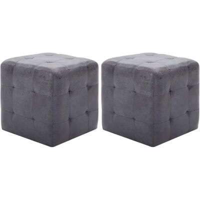 vidaXL Mesita de noche - 30x30x30 cm - Gris vidaXL Mesita de noche - 30x30x30 cm - Gris