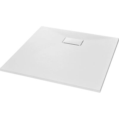 vidaXL 90x90cm Płytka prysznicowa biała nowoczesna trwała niskie profil vidaXL 90x90cm Płytka prysznicowa biała nowoczesna trwała niskie profil
