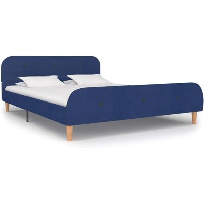 vidaXL Bettrahmen Blau Stoff 140x200 - Bettrahmen vidaXL Bettrahmen Blau Stoff 140x200 - Bettrahmen