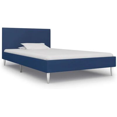 vidaXL Struttura letto Tessuto Blu 90×200 cm - Struttura di letto vidaXL Struttura letto Tessuto Blu 90×200 cm - Struttura di letto