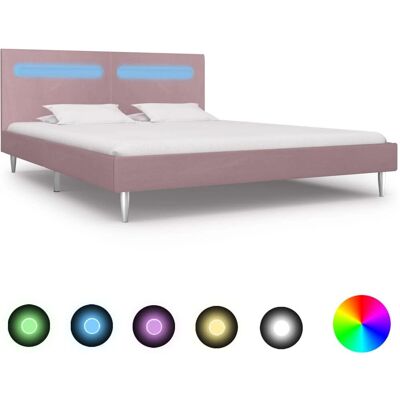 vidaXL Bettgestell mit LED Rosa 180x200cm - Bettgestell vidaXL Bettgestell mit LED Rosa 180x200cm - Bettgestell