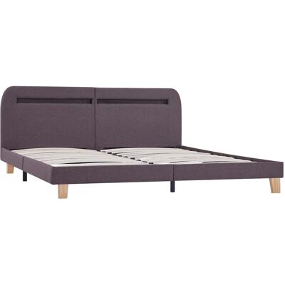 vidaXL Sänkykehyksellä LED-valolla taupe kangasta 160x200cm - Huonekalut makuuhuoneeseen vidaXL Sänkykehyksellä LED-valolla taupe kangasta 160x200cm - Huonekalut makuuhuoneeseen