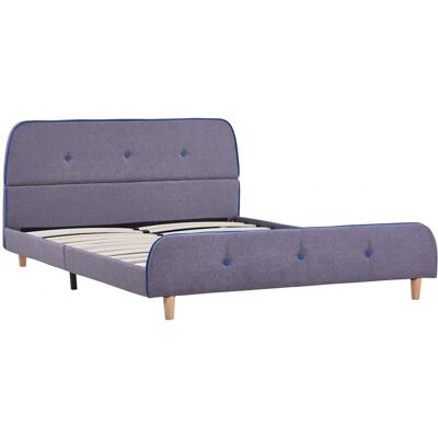 vidaXL Bettgestell Hellgrau Stoff 140x200cm Polsterbett vidaXL Bettgestell Hellgrau Stoff 140x200cm Polsterbett