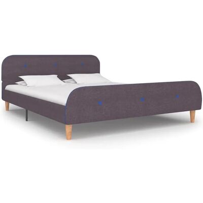 vidaXL Bettgestell Taupe Stoff Doppel Schlafzimmer Möbel - Bettgestell vidaXL Bettgestell Taupe Stoff Doppel Schlafzimmer Möbel - Bettgestell