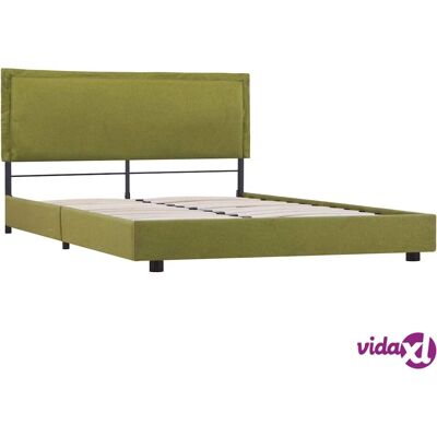vidaXL Bettgestell Grün Stoff 140x200cm Polsterbett Doppelzimmer vidaXL Bettgestell Grün Stoff 140x200cm Polsterbett Doppelzimmer