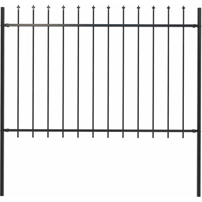 vidaXL Gartenzäun mit Speer Spitze Stahl 1,7x1,2 m Schwarz vidaXL Gartenzäun mit Speer Spitze Stahl 1,7x1,2 m Schwarz
