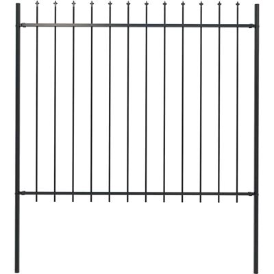 vidaXL Zaun mit Speer-Spitze Stahl 1,7x1,5 m Schwarz - Gartenzäune vidaXL Zaun mit Speer-Spitze Stahl 1,7x1,5 m Schwarz - Gartenzäune