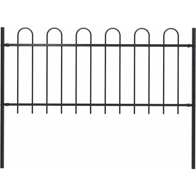 Maisonchic Stahl Gartenzäun 1,7m Schwarz - Gartenzaun Maisonchic Stahl Gartenzäun 1,7m Schwarz - Gartenzaun