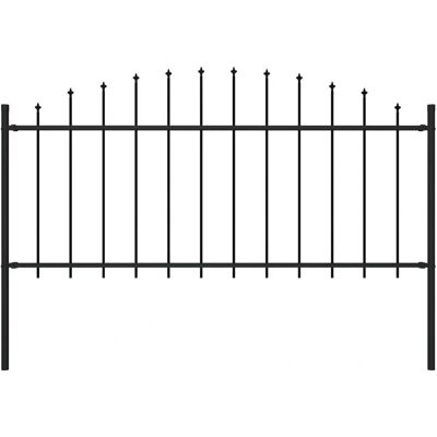 vidaXL Gartenzaun Stahl 1,7m Höhe 50-75cm - Gartenzaun vidaXL Gartenzaun Stahl 1,7m Höhe 50-75cm - Gartenzaun