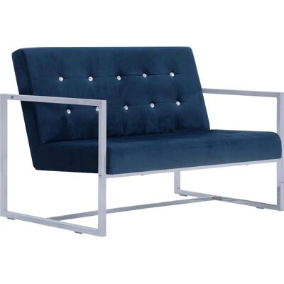 vidaXL 282166 Blå 2-personers Sofa - Sofa vidaXL 282166 Blå 2-personers Sofa - Sofa