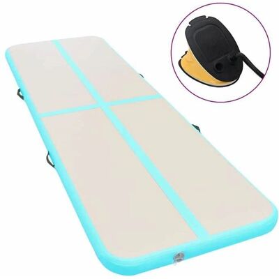 vidaXL Aufblasbare Gymnastikmatte mit Pumpe - 800cm PVC Grün - Sportmatte vidaXL Aufblasbare Gymnastikmatte mit Pumpe - 800cm PVC Grün - Sportmatte