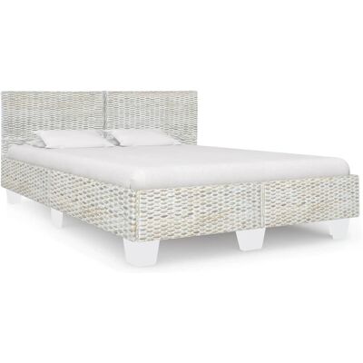 vidaXL 283091 Bettgestell Grau Natur Rattan - Bettgestell vidaXL 283091 Bettgestell Grau Natur Rattan - Bettgestell