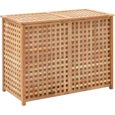 vidaXL Pähkinänvärinen pyykkikori 87,5x46x67cm - Säilytyslaatikko vidaXL Pähkinänvärinen pyykkikori 87,5x46x67cm - Säilytyslaatikko