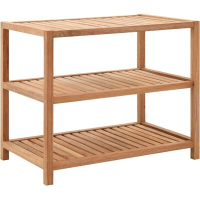 vidaXL Półka łazienkowa z orzecha włoskiego - 65x40x55cm - Brązowa vidaXL Półka łazienkowa z orzecha włoskiego - 65x40x55cm - Brązowa