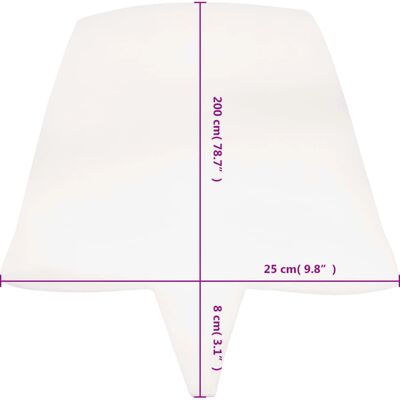 vidaXL Matratzenbrücke - 25×200 cm Weiß vidaXL Matratzenbrücke - 25×200 cm Weiß