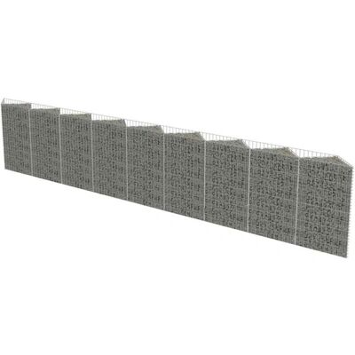 vidaXL Verzinkter Stahl Gabionenwand - 630x30x100 cm - Garten, Landschaft vidaXL Verzinkter Stahl Gabionenwand - 630x30x100 cm - Garten, Landschaft
