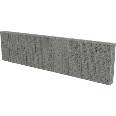 vidaXL Gabionenwand mit Abdeckungen - Verzinkter Stahl - 600x30x150 cm vidaXL Gabionenwand mit Abdeckungen - Verzinkter Stahl - 600x30x150 cm