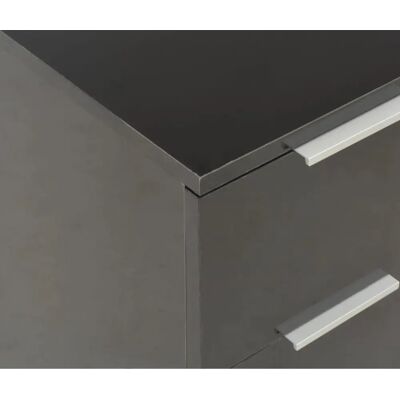Sideboard de alta brillo negro vidaXL - Con 8 cajones Sideboard de alta brillo negro vidaXL - Con 8 cajones