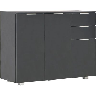 vidaXL Awo03348 Hochglanz Schwarzer Sideboard - Aufbewahrungsmöbel vidaXL Awo03348 Hochglanz Schwarzer Sideboard - Aufbewahrungsmöbel