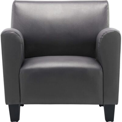 Fauteuil en cuir synthétique gris Vidaxl - Fauteuil de salon - Publicité Fauteuil en cuir synthétique gris Vidaxl - Fauteuil de salon - Publicité
