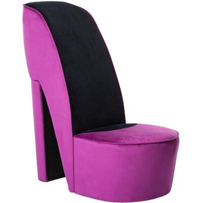 vidaXL High Heel Schuhstuhl - Moderner Lila Samtbezug vidaXL High Heel Schuhstuhl - Moderner Lila Samtbezug