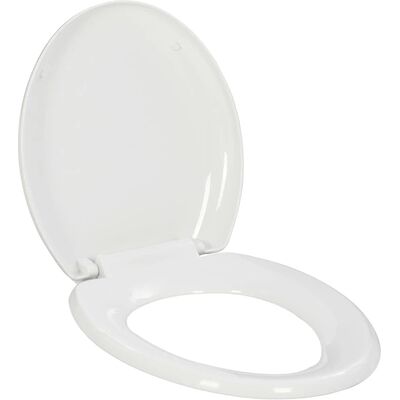 vidaXL Couvercle de WC Blanc - Fermeture douce, Libération rapide, Standard vidaXL Couvercle de WC Blanc - Fermeture douce, Libération rapide, Standard