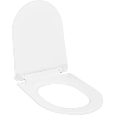 Siège de toilette vidaXL Blanc - Fermeture douce, Libération rapide, Taille standard Siège de toilette vidaXL Blanc - Fermeture douce, Libération rapide, Taille standard